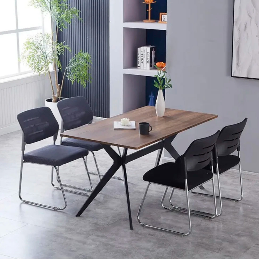 Кресло д/посетителей SitUp SKY Chrome сетка, черный