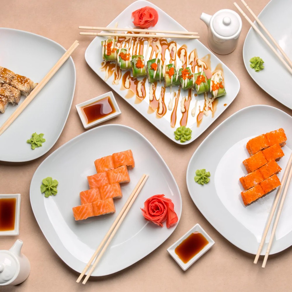 Палочки для еды 23 см, в индивидуальной упаковке, бамбук, 100 шт/упак