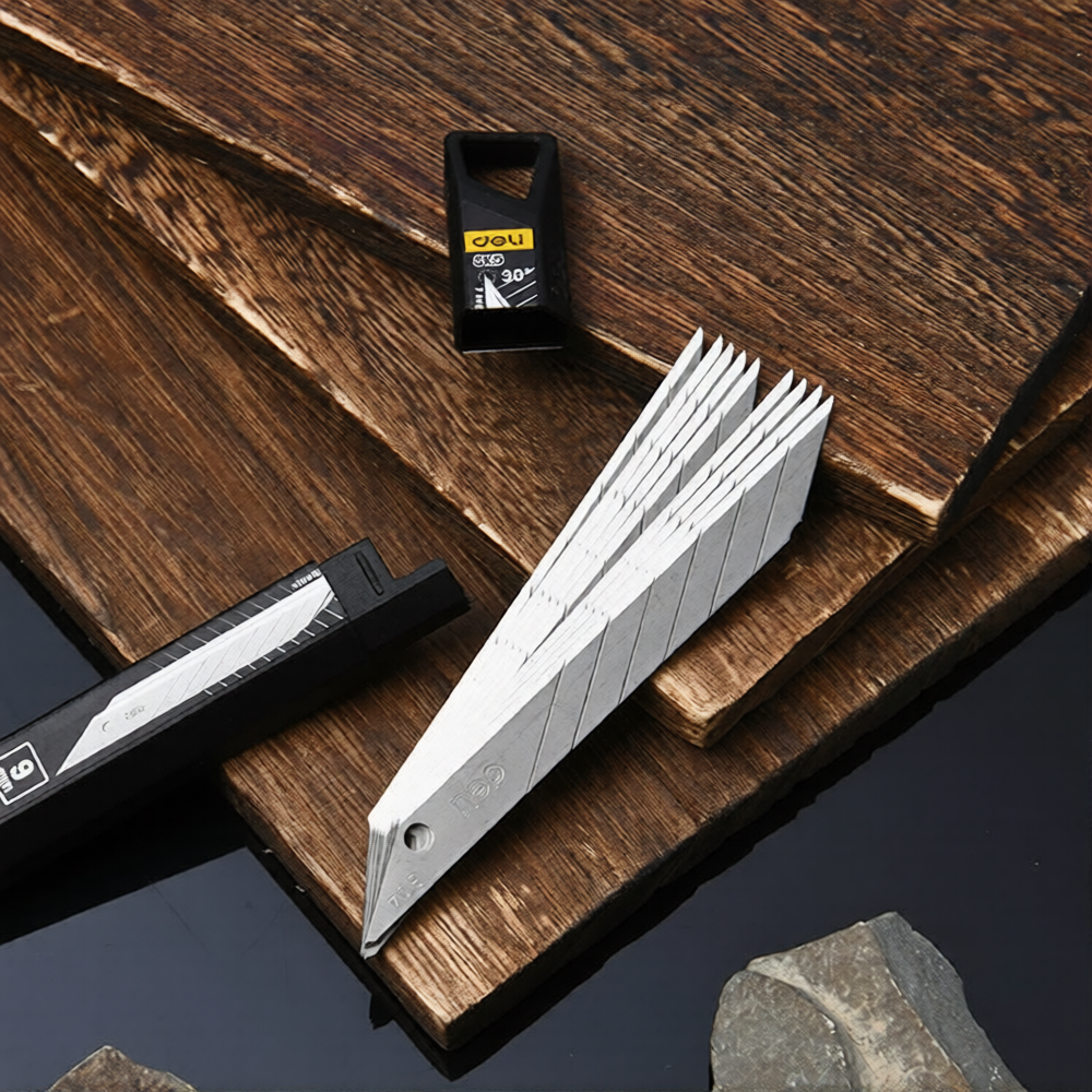 Лезвие для строительного ножа Deli EDL-DP093A, 9 мм, 10 шт.