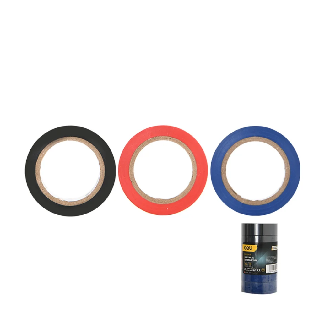 Набор ПВХ изолент Deli EDL5264-6, 18 мм x 10 м, 6 шт./упак.