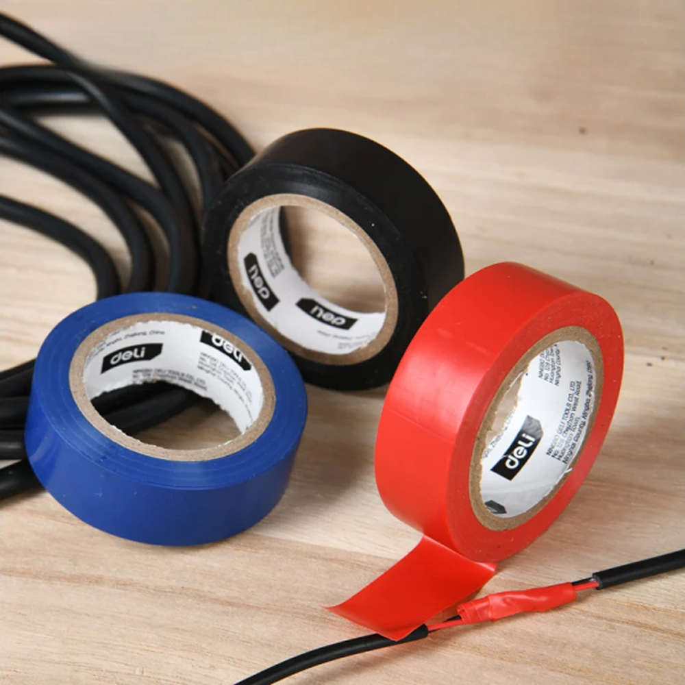 Набор ПВХ изолент Deli EDL5264-6, 18 мм x 10 м, 6 шт./упак.