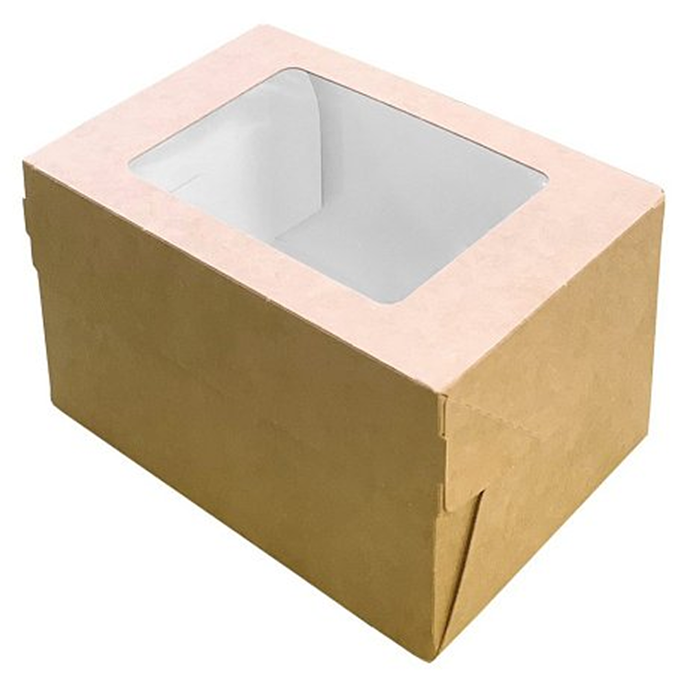 Контейнер бумажный для пирожных, 300 шт/упак, крафт