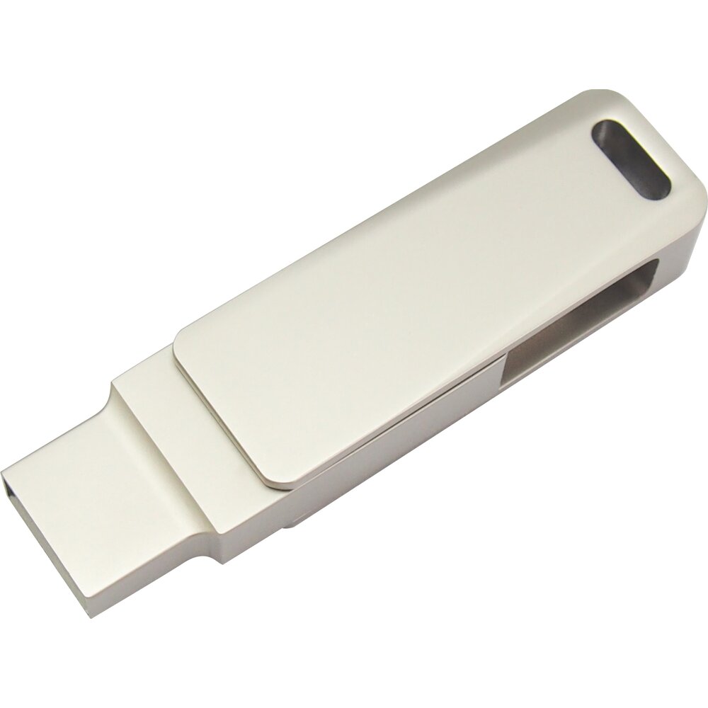 USB Flash накопитель 3.0 32 Gb СК-046, TypeC Dual, металл, серебристый