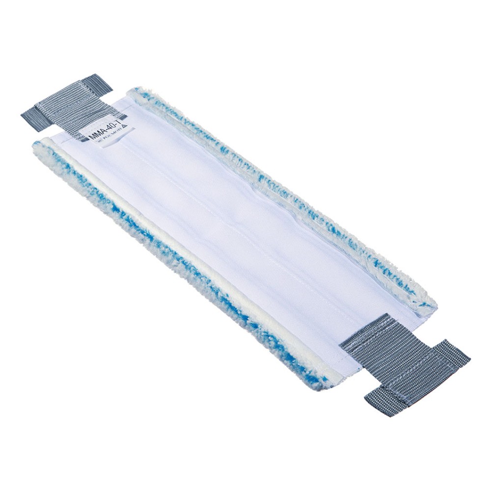 Насадка для плоской швабры 40х11 см, микроволокно, с полосами скольжения, язык T