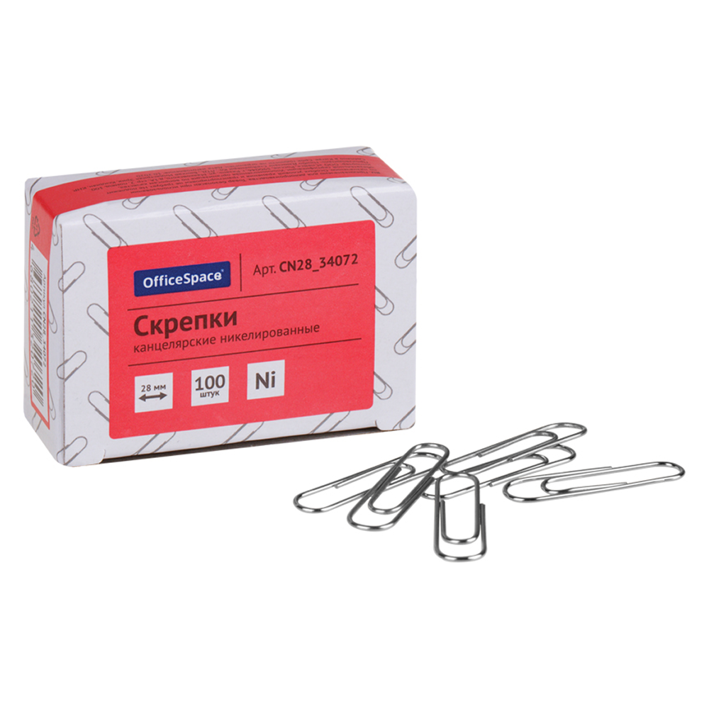 Скрепки никелевые 