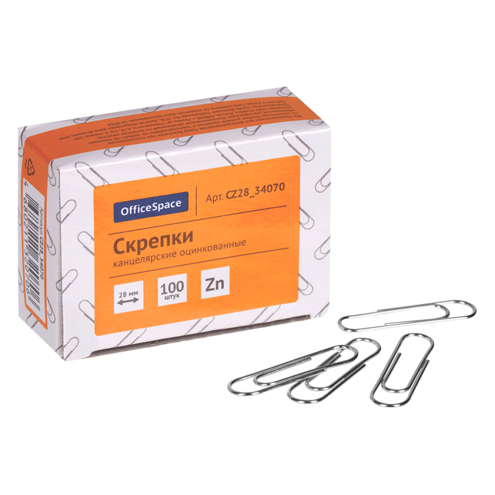 Скрепки овальные 