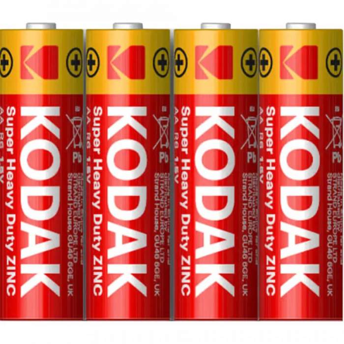 Батарейки солевые Kodak Super Heavy Duty Zinc, AAA, R03-4BL, 4 шт