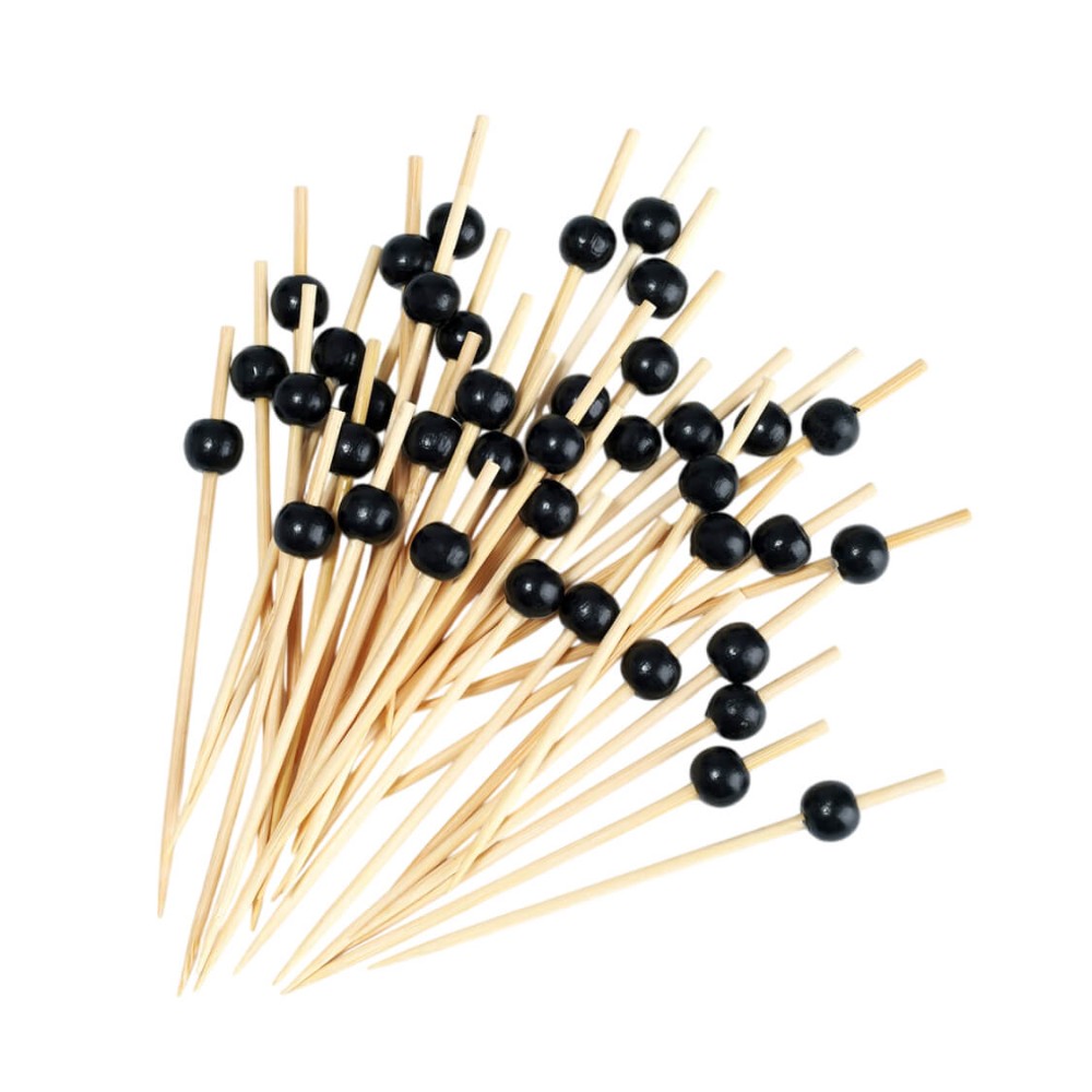 Пика бусина 12 см, бамбук, 100 шт./упак