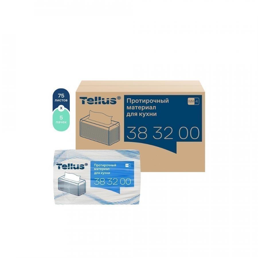 Протирочный материал нетканый Tellus, для кухни, 1 слой, 75 листов, WM4