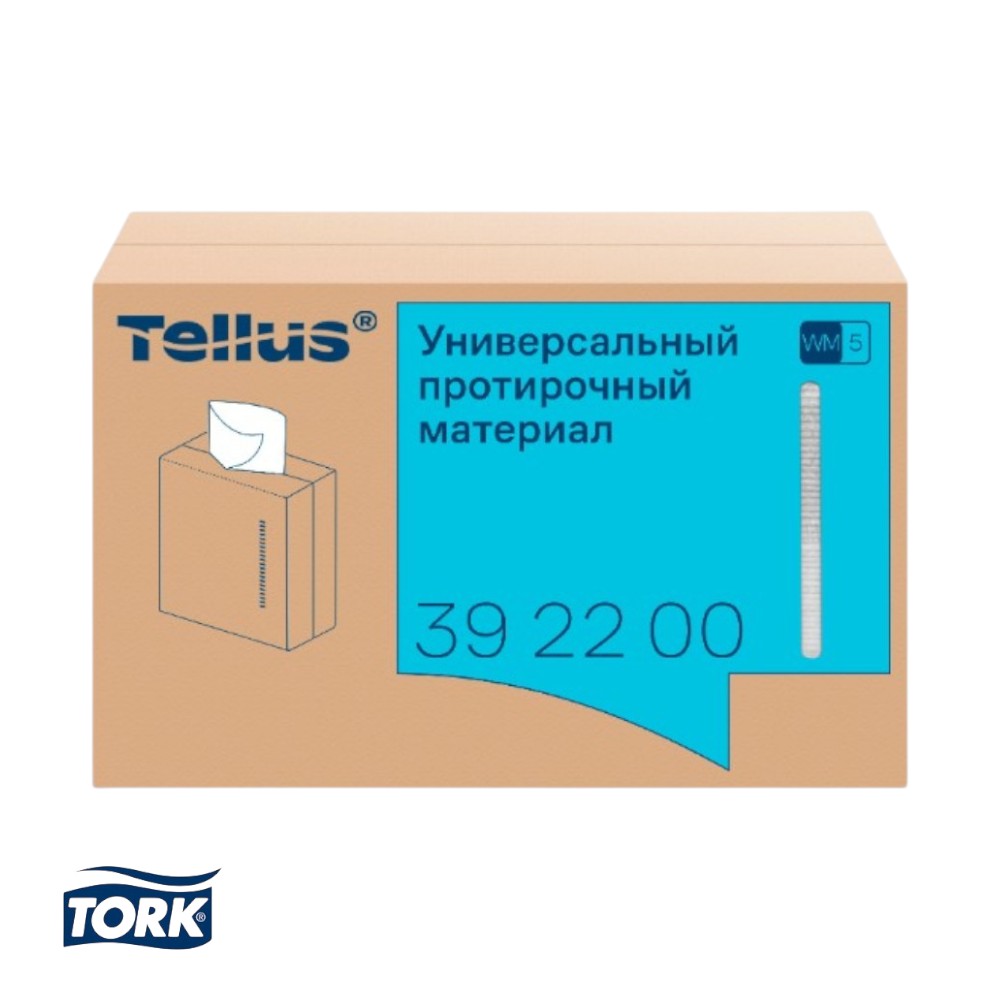 Протирочный материал нетканый Tellus, универсальный, 1 слой, 120 листов, WM5