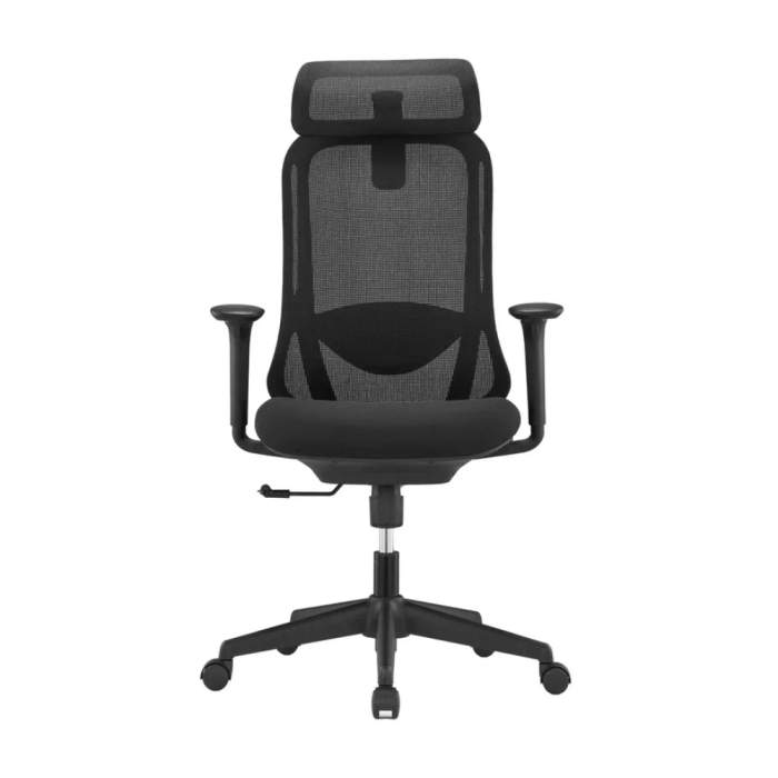 Кресло для руководителя SitZone U-090A, сетка, ткань, пластик, черный