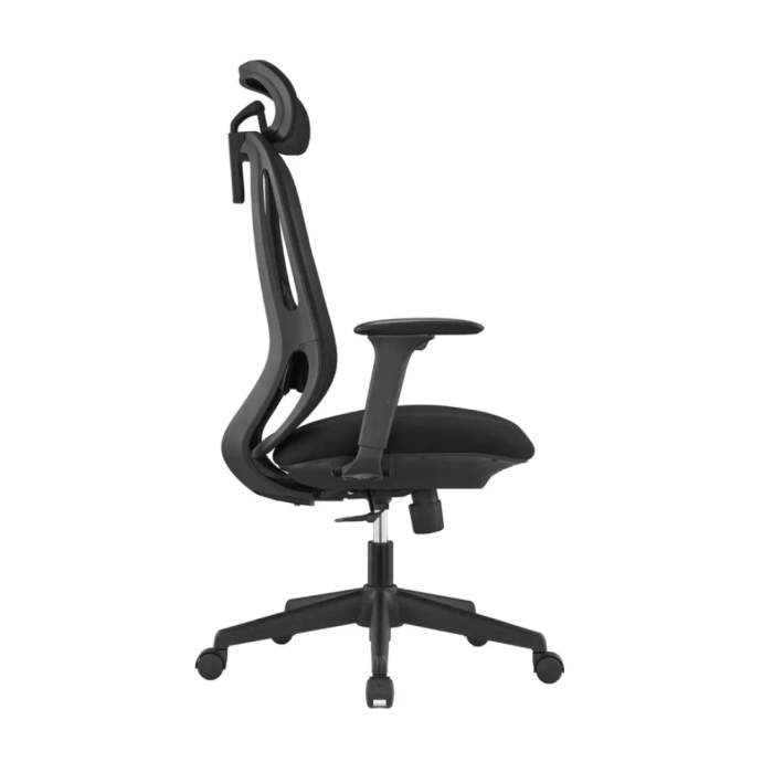 Кресло для руководителя SitZone U-090A, сетка, ткань, пластик, черный