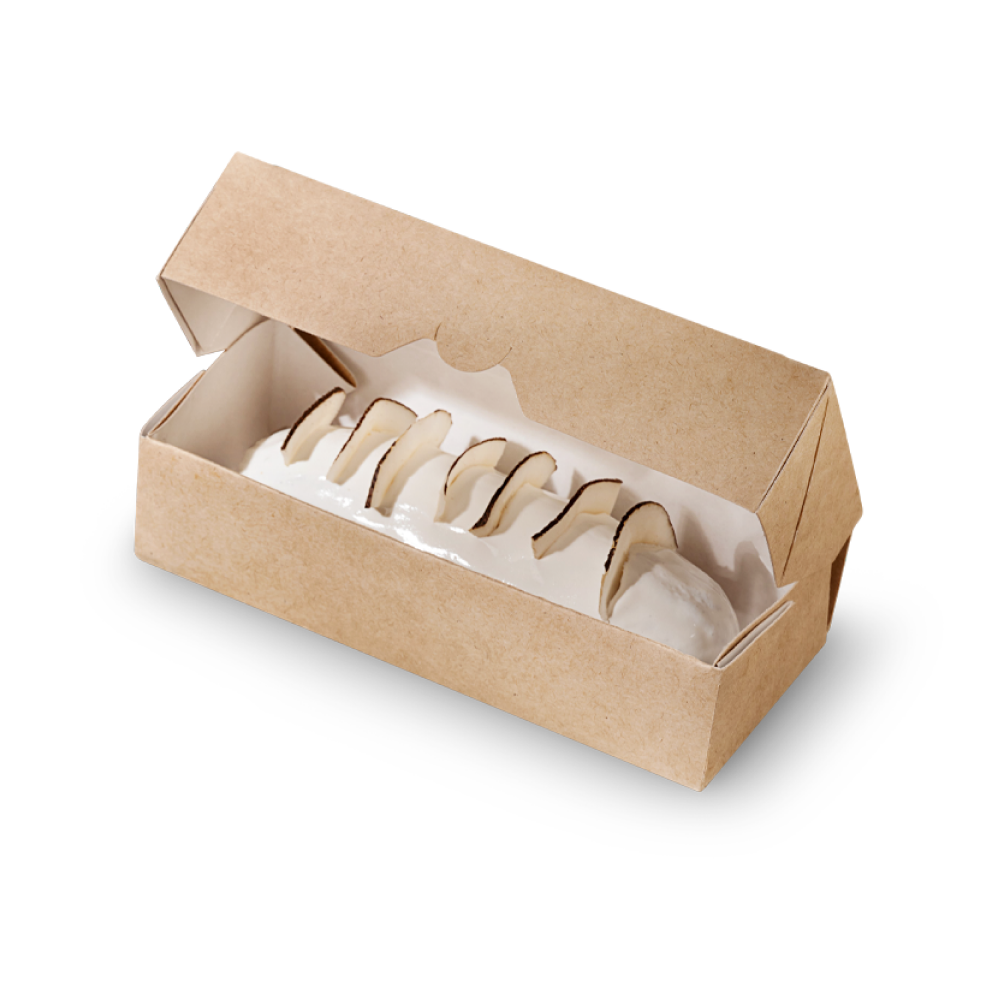 Контейнер бумажный 460 мл, 167х70х40, 25 шт/упак, крафт