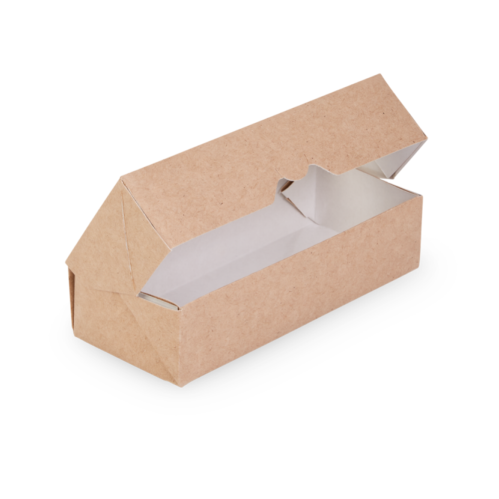 Контейнер бумажный 460 мл, 167х70х40, 25 шт/упак, крафт