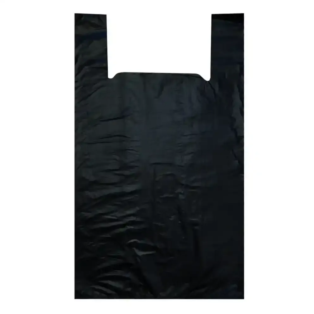 Пакет-майка ПНД, 30х55 см, 18 мкм, 100 шт/упак, черный