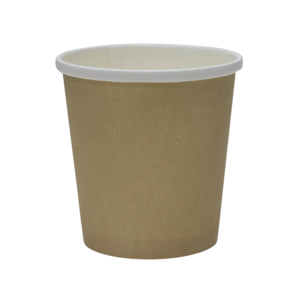 Контейнер бумажный, 440 мл, 72/98х99, 25 шт, крафт, белое дно