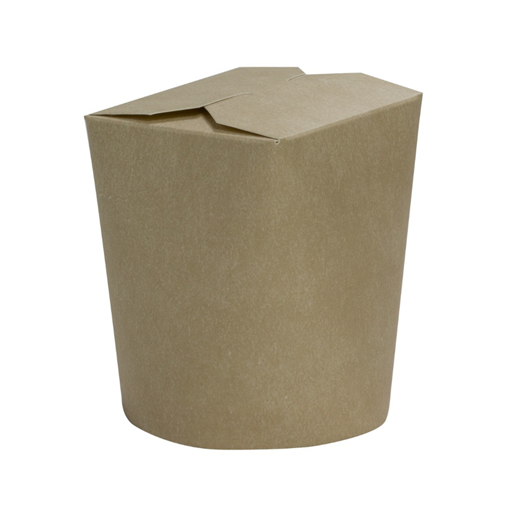 Контейнер бумажный, 700 мл, 102/87х93х99, 48 шт, крафт