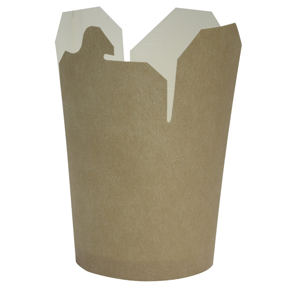 Контейнер бумажный, 700 мл, 102/87х93х99, 48 шт, крафт