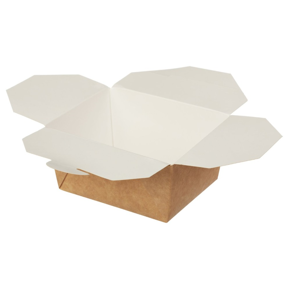 Контейнер бумажный, 600 мл, 130/110х110/90х65, 50 шт, крафт