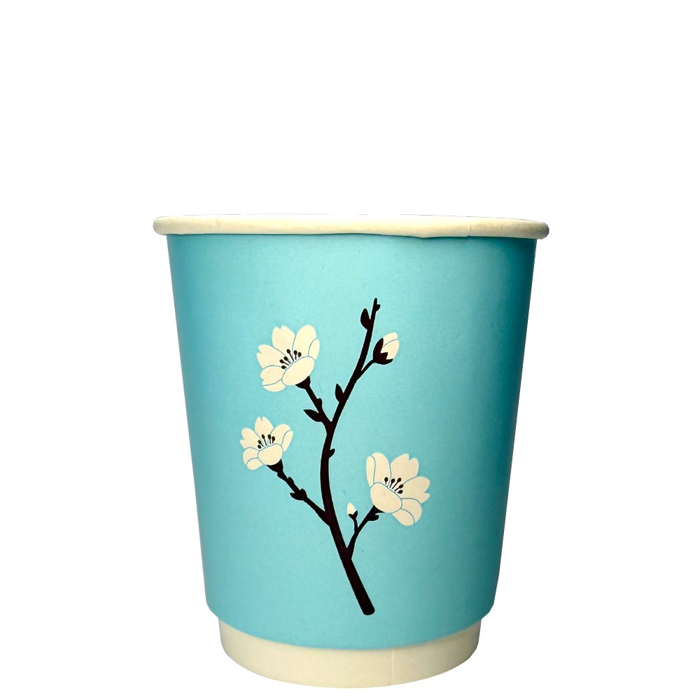 Стакан картонный 24 шт, 250 мл, с конгревом, Цветущий сад