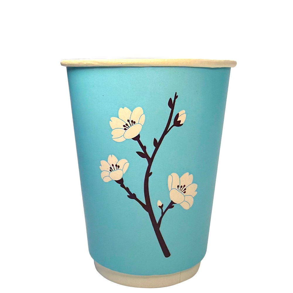 Стакан картонный 20 шт, 300 мл, с конгревом, Цветущий сад