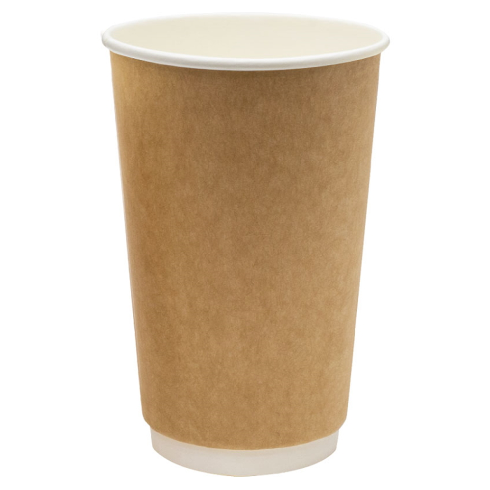 Стакан картонный 18 шт, 400 мл, крафт ECO