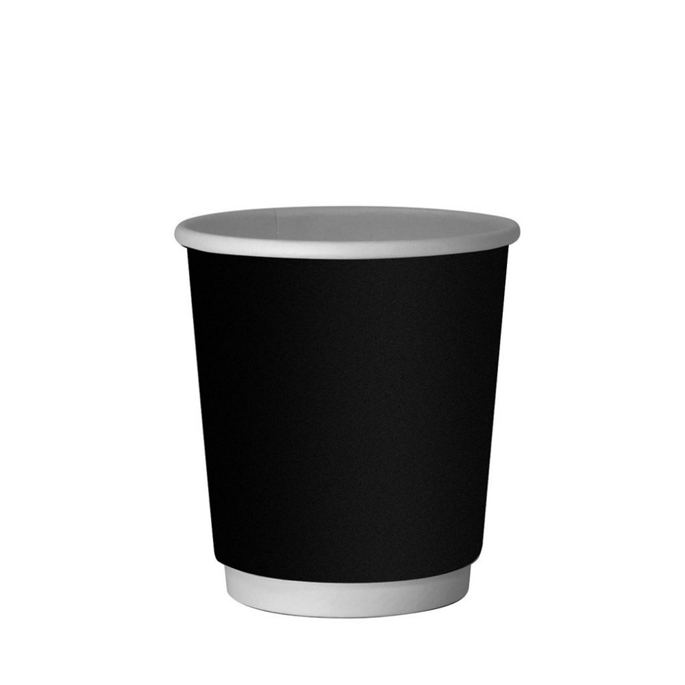 Стакан картонный 24 шт, 250 мл, 2 слоя, черный