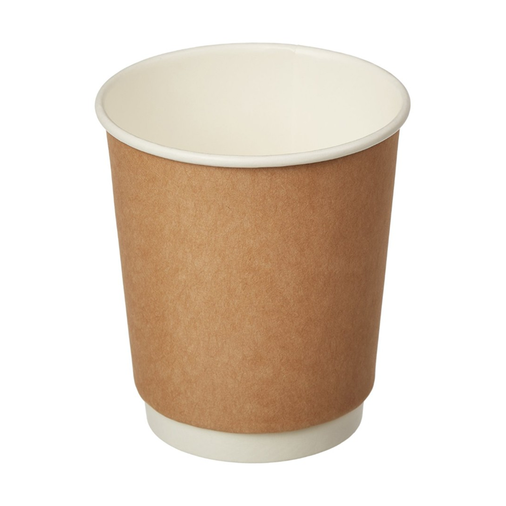 Стакан картонный, 24 шт, 250 мл, 2 слоя, крафт ECO