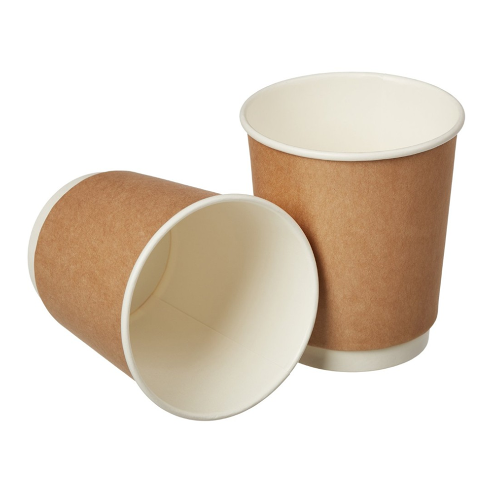 Стакан картонный, 24 шт, 250 мл, 2 слоя, крафт ECO