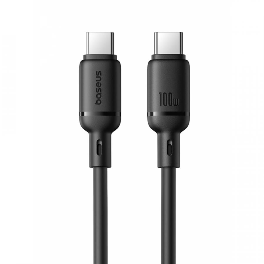 Кабель Baseus P10377704113-00, Type-C to Type-C, 100W, 1 м, Cluster Black