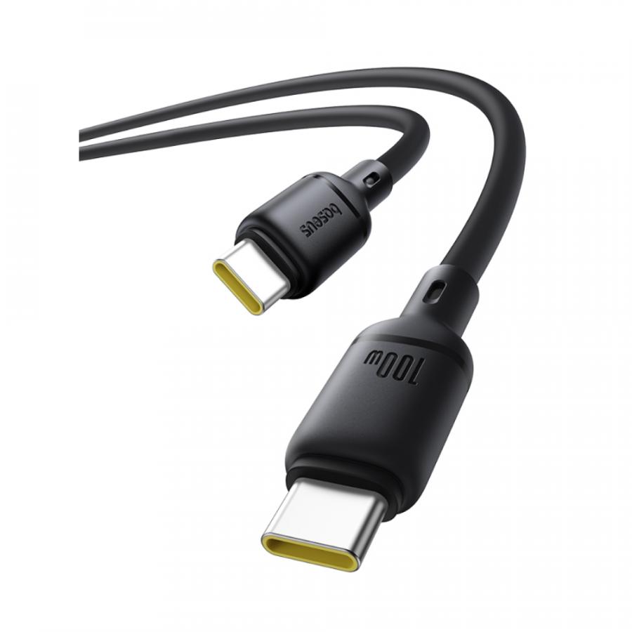 Кабель Baseus P10377704113-00, Type-C to Type-C, 100W, 1 м, Cluster Black