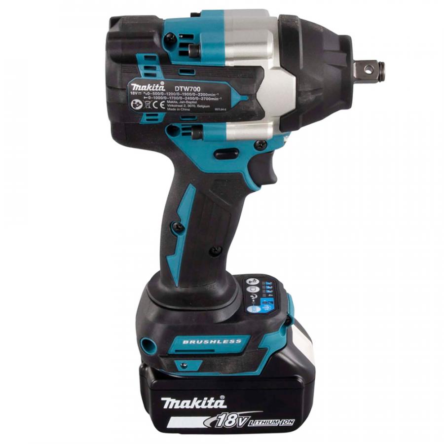 Аккумуляторный гайковерт MAKITA DTW700RT1J, 18 В, 700 Нм, 1/2