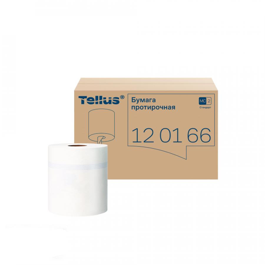 Протирочная бумага Tellus, Стандарт c центральной вытяжкой, базовая, 1 слой, 275 м, MС2 (120166)