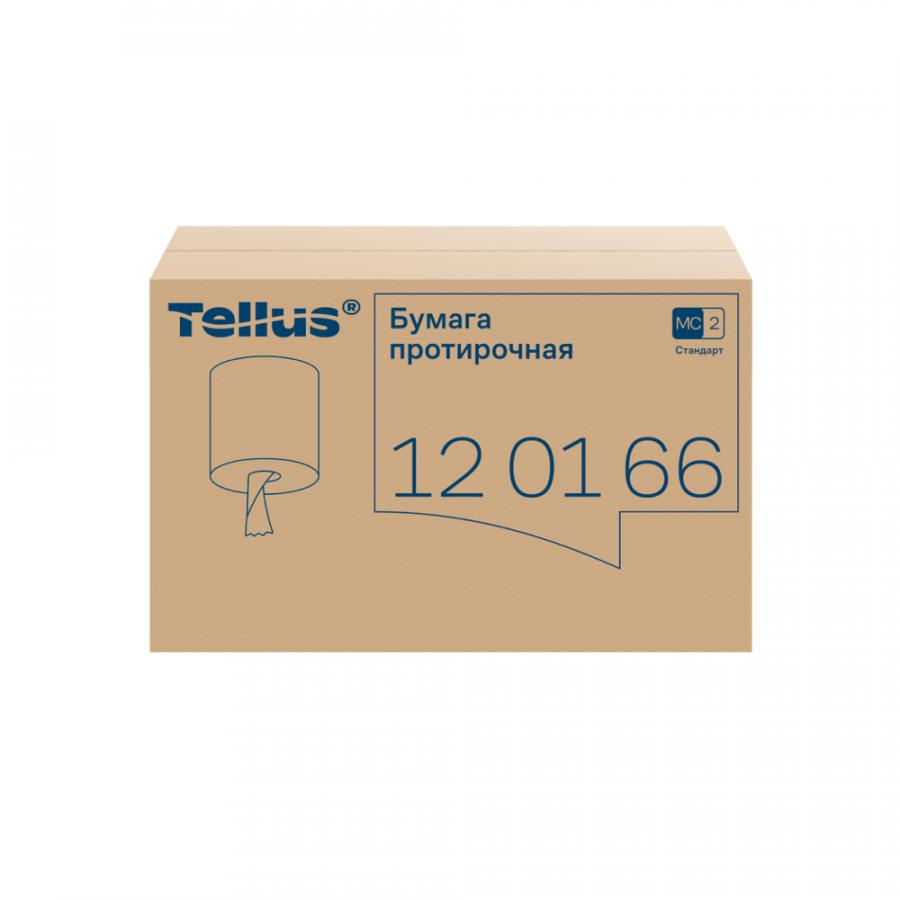 Протирочная бумага Tellus, Стандарт c центральной вытяжкой, базовая, 1 слой, 275 м, MС2 (120166)