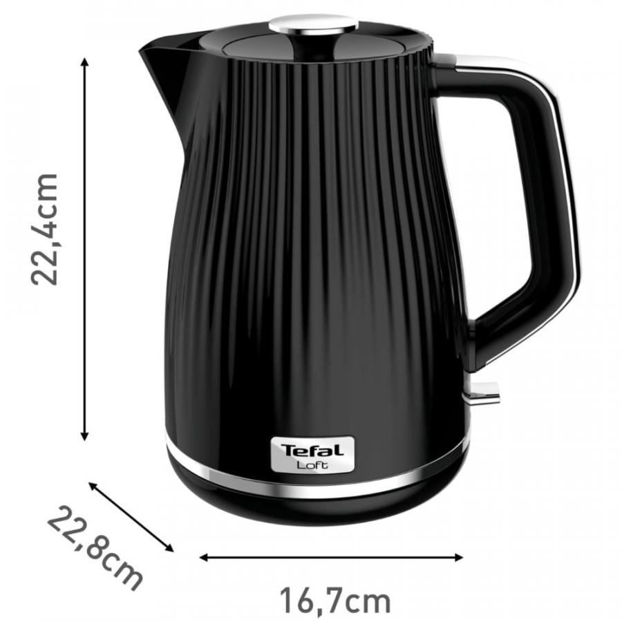 Электрочайник Tefal Loft KO250830, пластик, черный