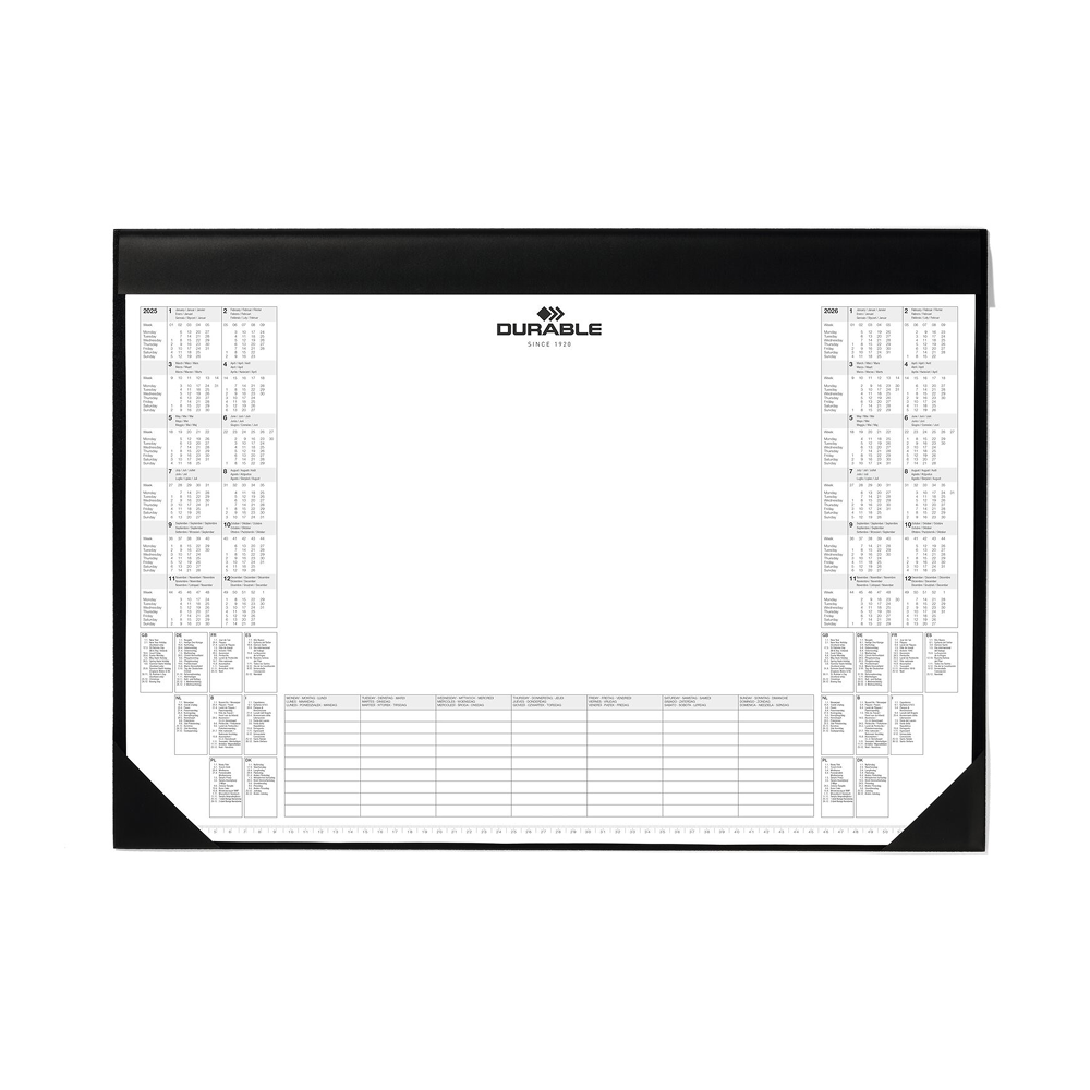 Бювар с планингом, 42x59 см,  черный