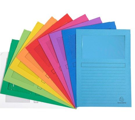 Папка-уголок c окном 