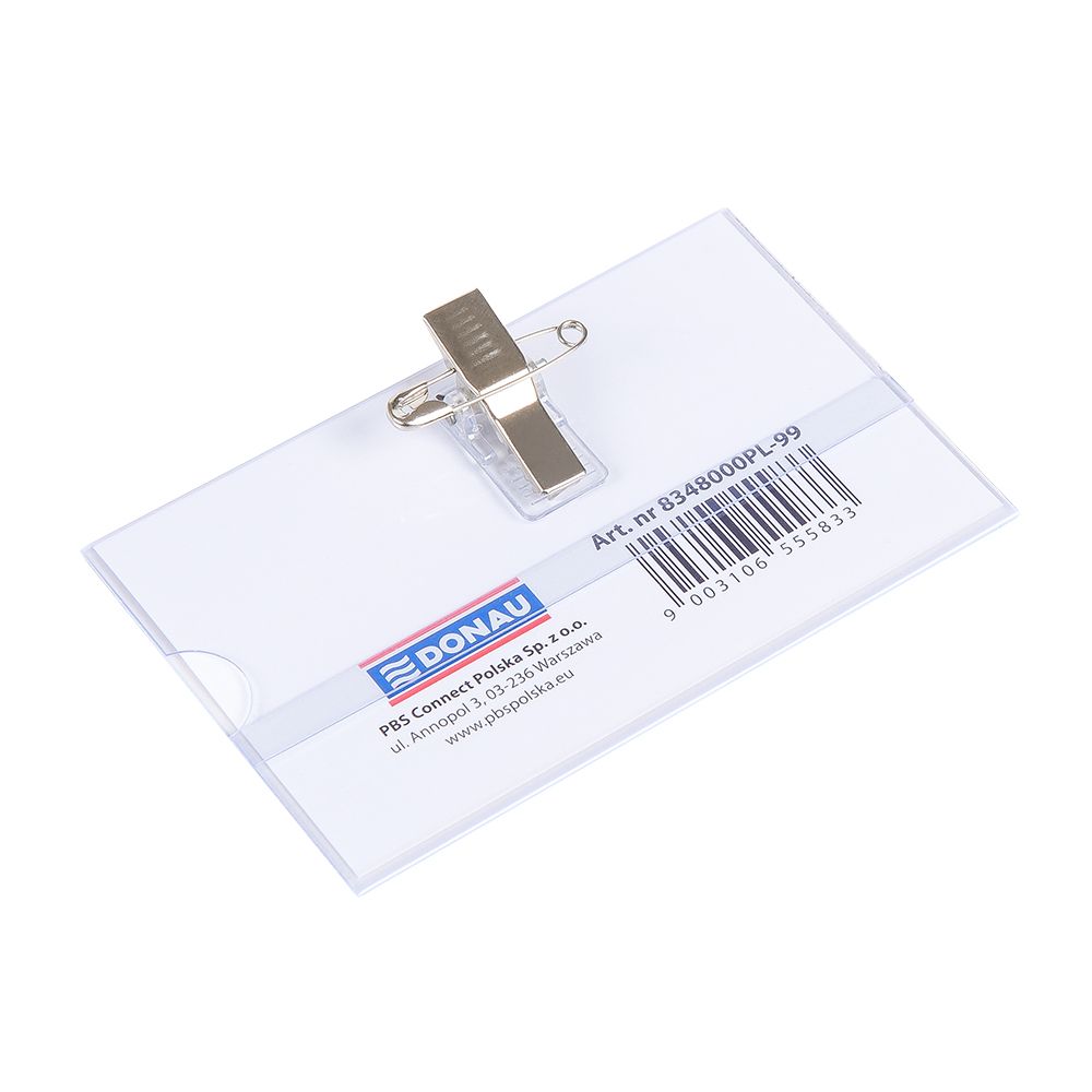 Бейдж с универсальным зажимом 