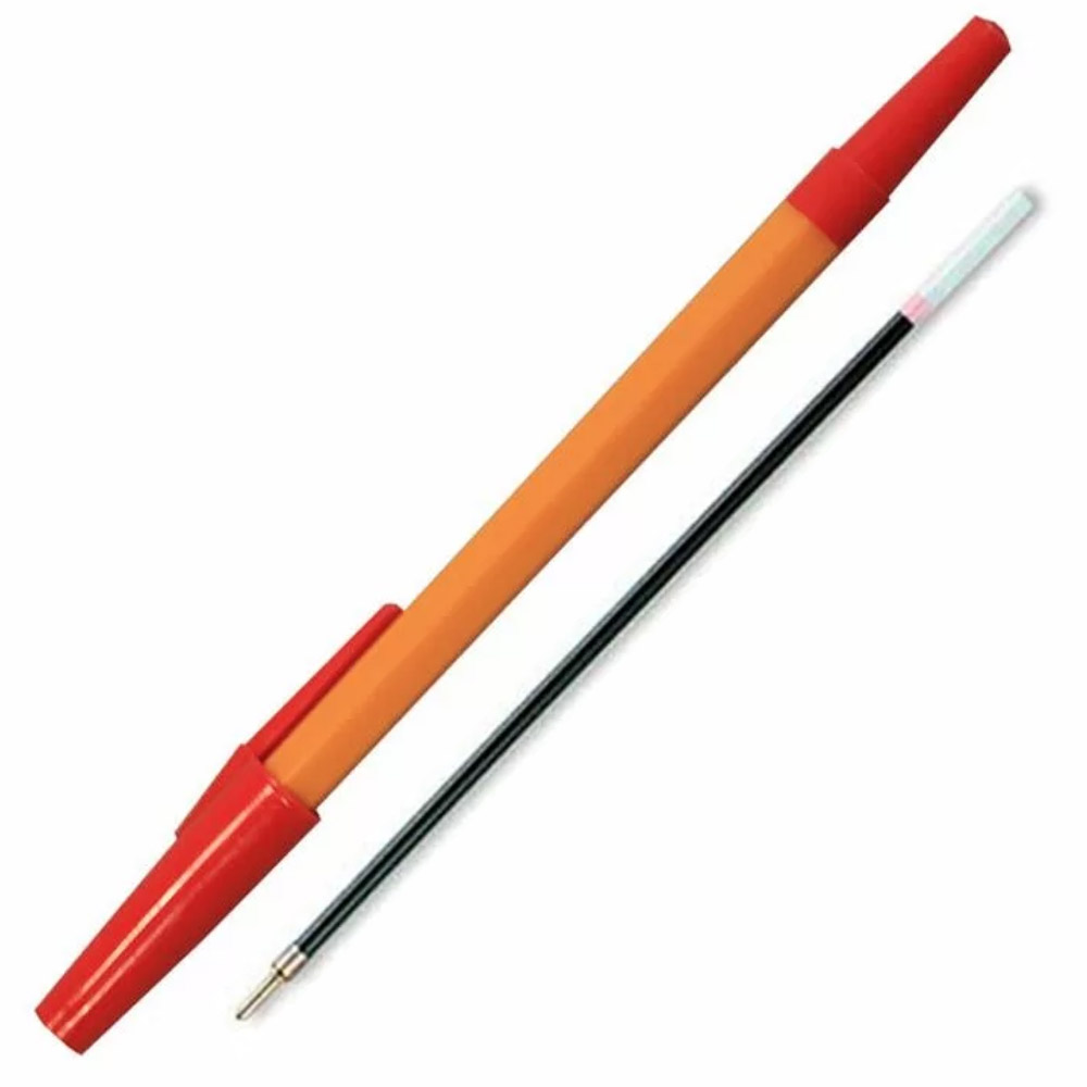 Набор шариковая ручка + стержень, красный